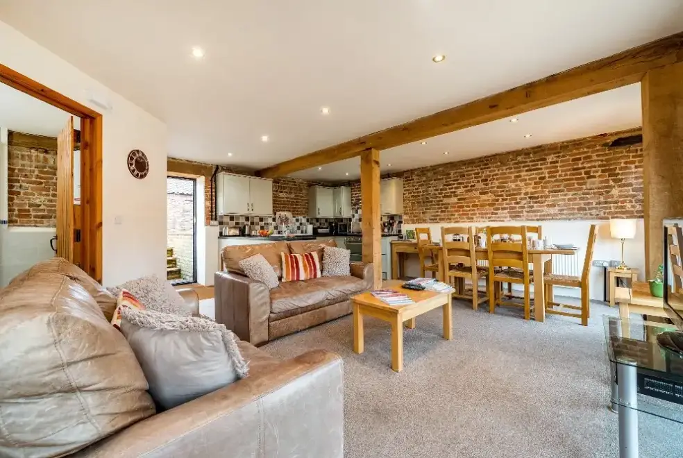 Open plan living area at Snipe