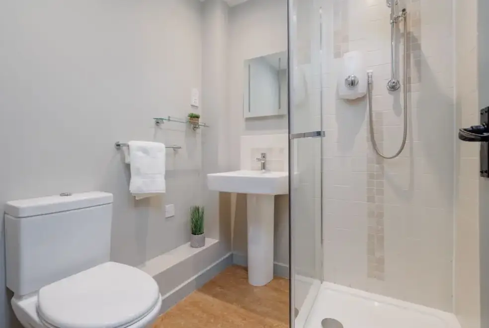 Luxurious shower room at Snowdrop Cottage
