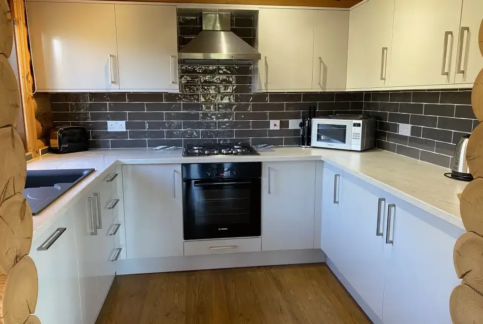 Well equipped kitchen at Snowdrop Lodge
