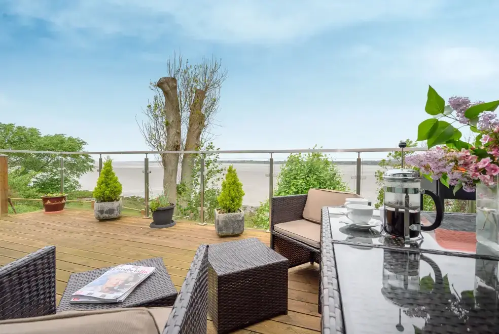 Decked area at Solway Cottage