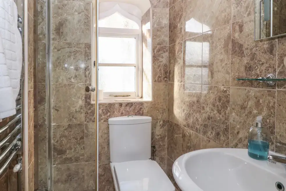 Shower room at South Hill Farmhouse