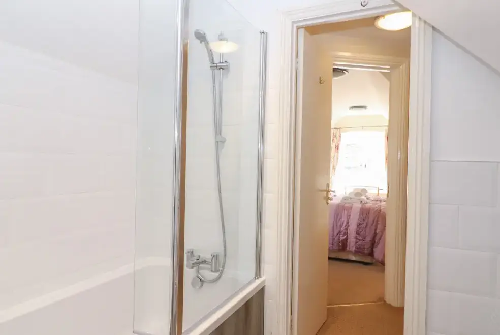 Shower room at South Hill Farmhouse