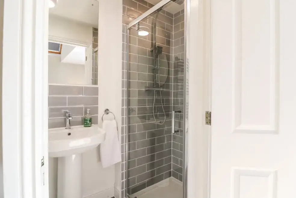 Shower room at South Hill Farmhouse