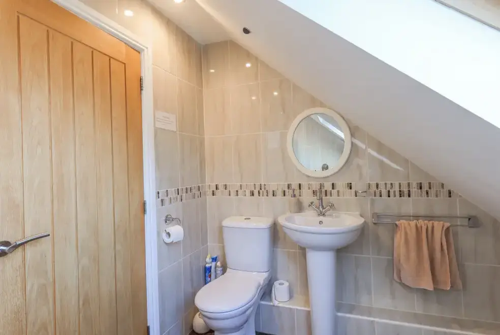 Shower room at South Milton Coastal Cottage