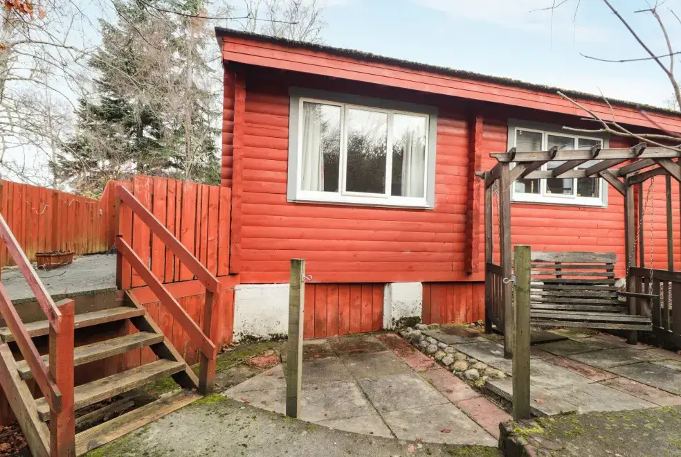Patio area at Spruce Lodge