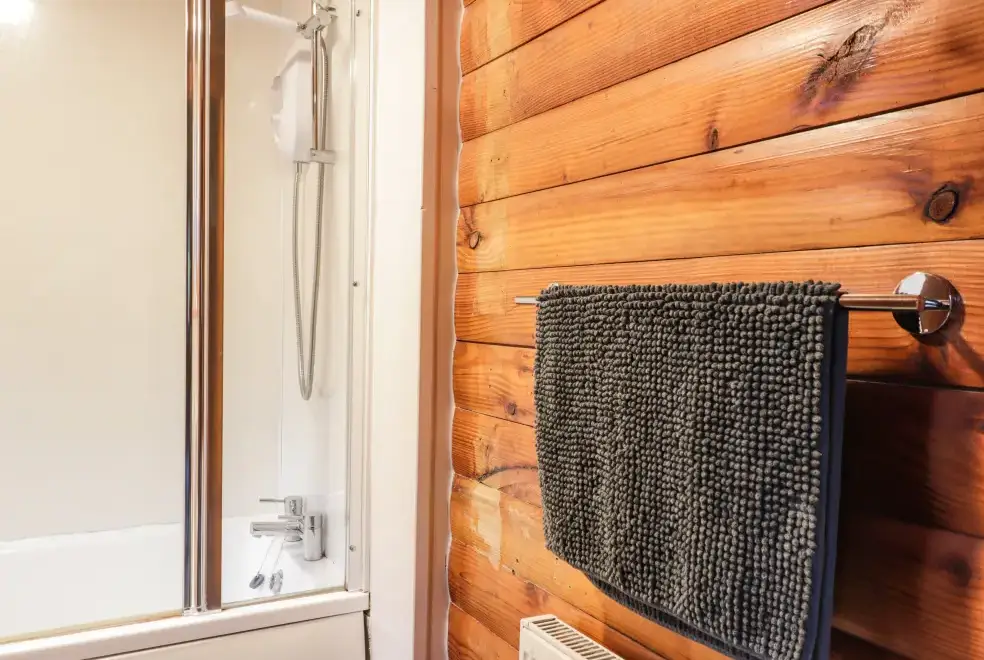 Shower room at Spruce Lodge