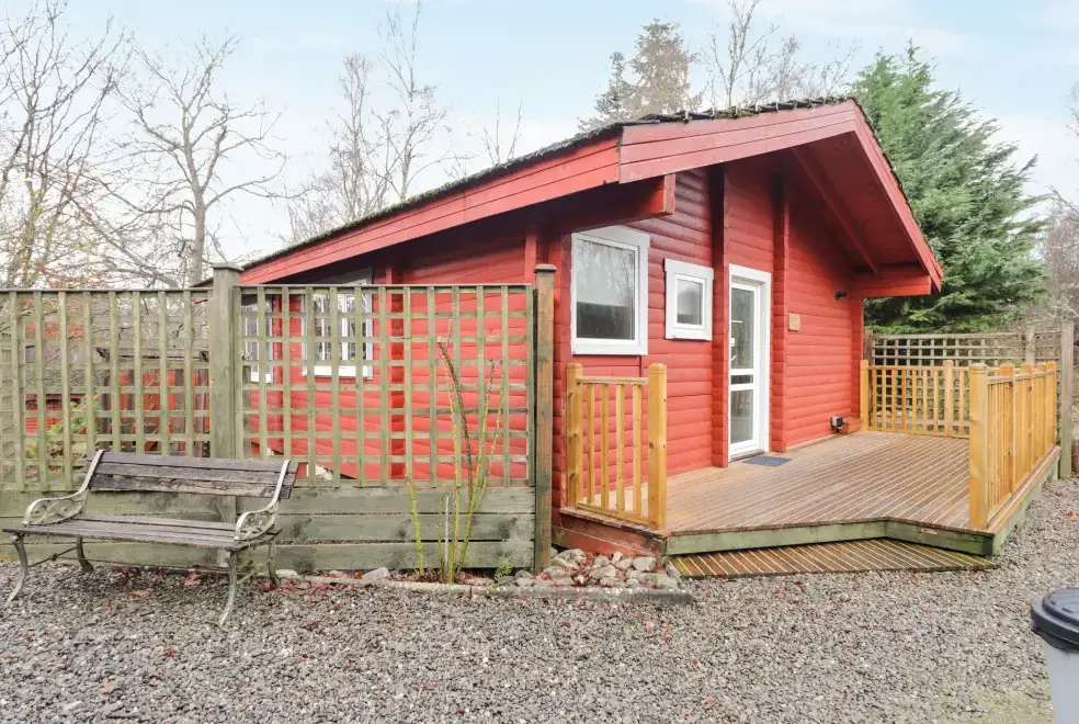 Decked area at Spruce Lodge