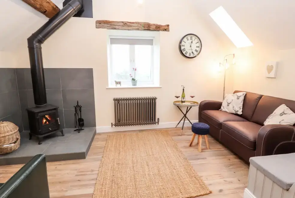 Lounge at Stabl, Plas Moelfre Hall Barns