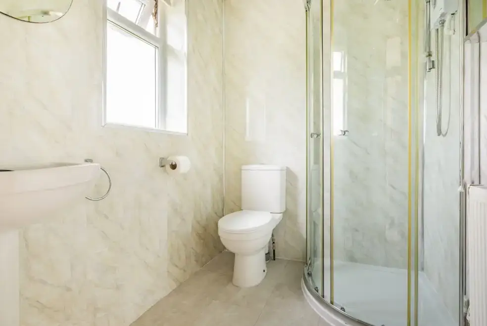 Shower room at Stable Cottage, North Devon