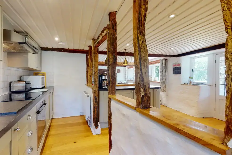 Farmhouse style kitchen at Stolford Country Escape with Hot Tub