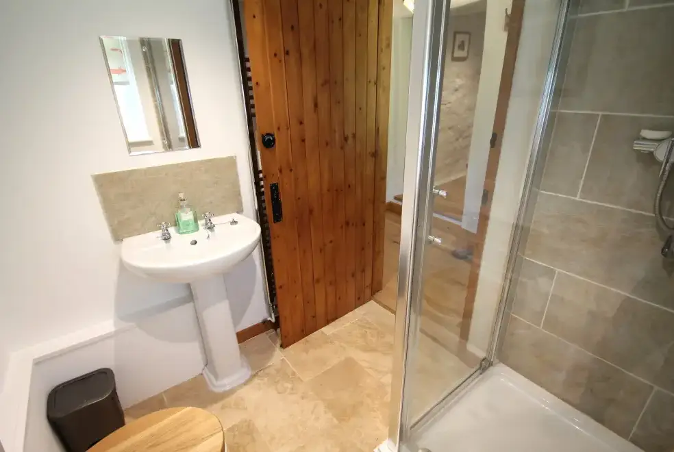 Shower room at Stolford Country Escape with Hot Tub