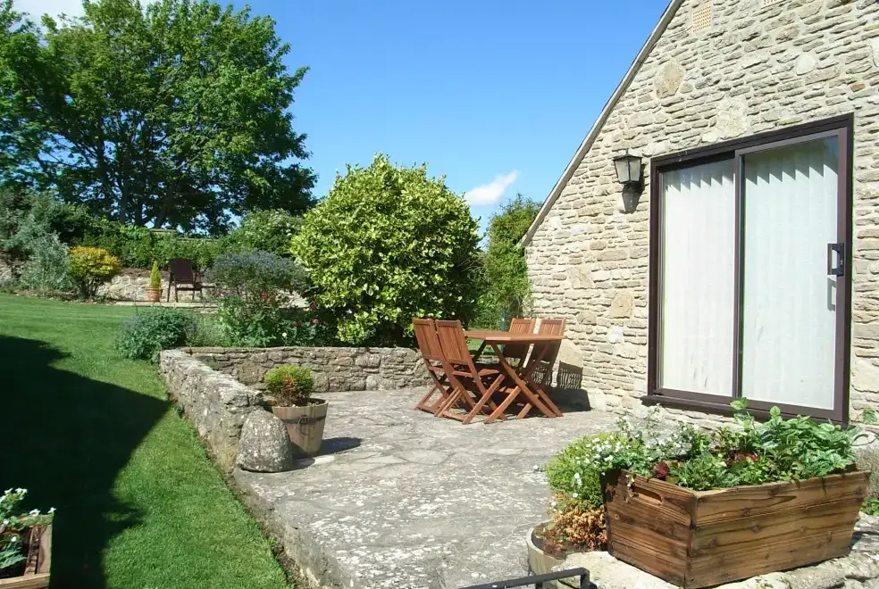 Patio area at Stonebank Annexe, Chickerell