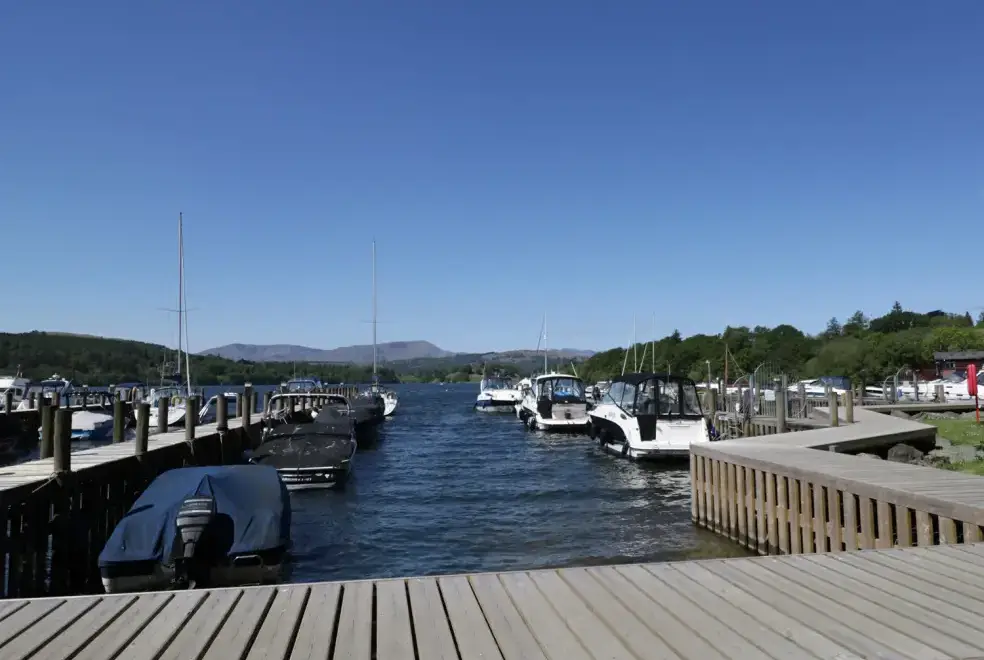Lake view at Striding Holiday Lodge