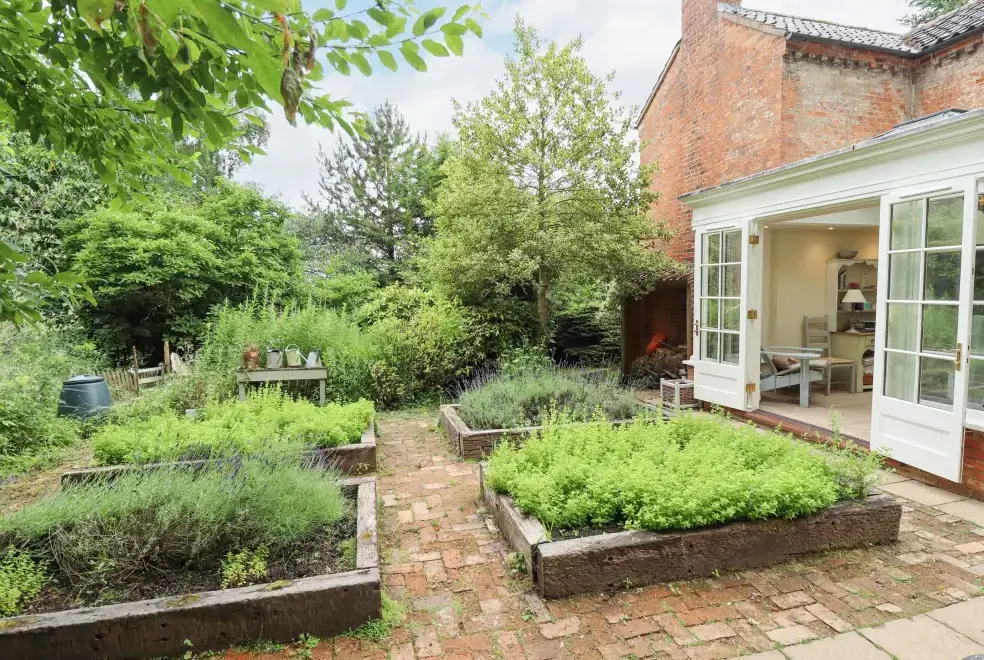 Enclosed garden at Sunny Cottage