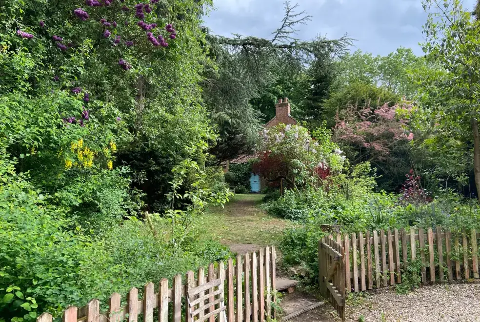 Enclosed garden at Sunny Cottage