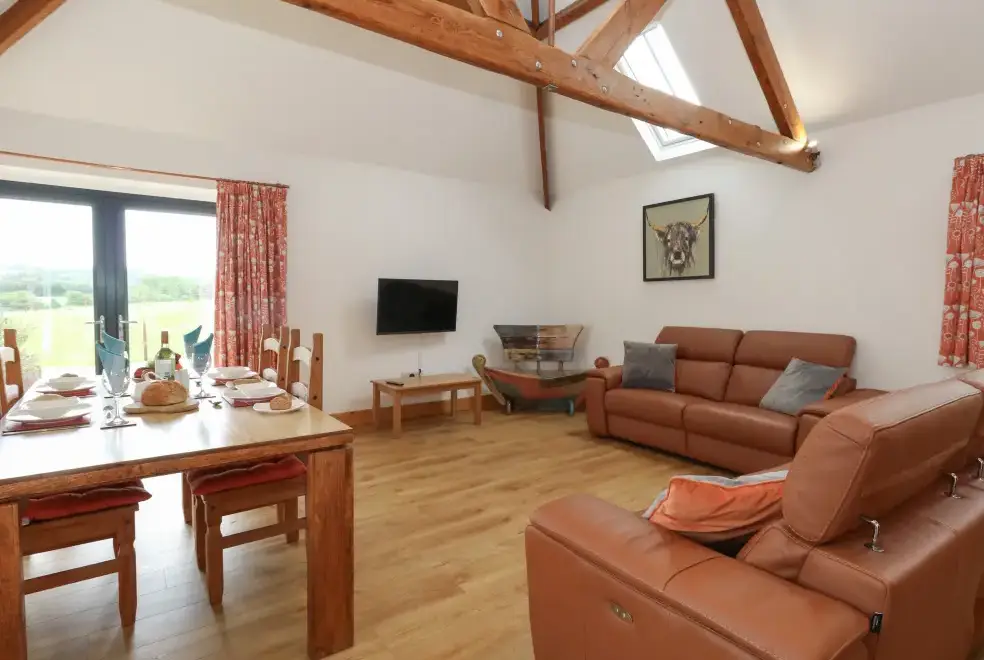 Open plan living area at Swallows Nest