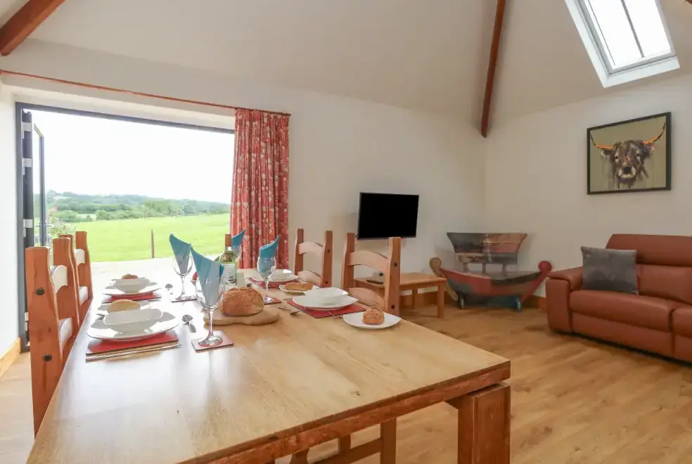 Open plan living area at Swallows Nest