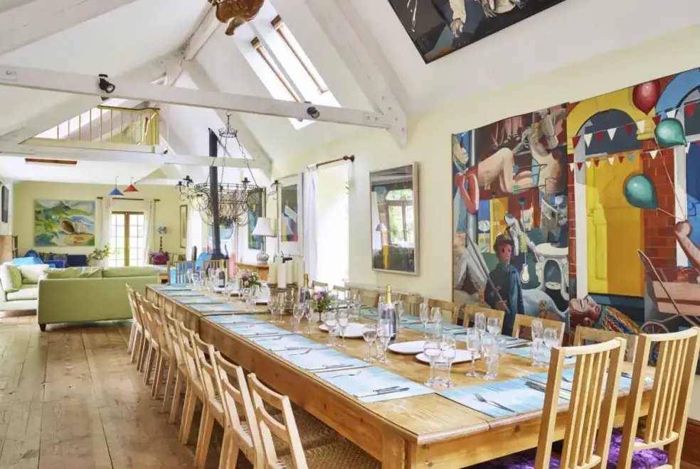 Dining room at Symondsbury Manor