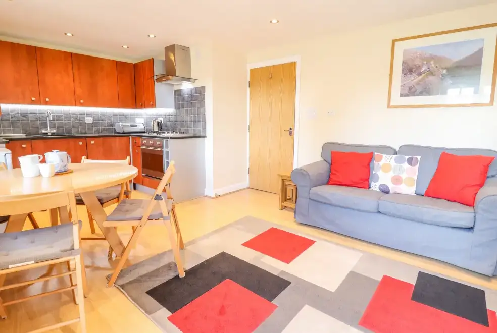 Open plan living area at Taliesin