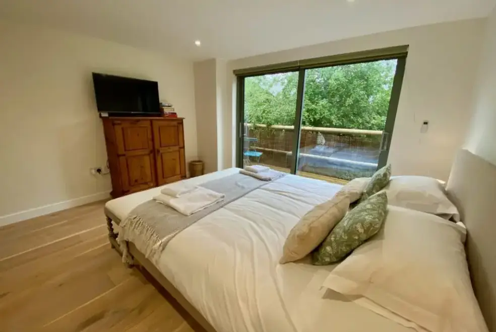 Bedroom at Teal Cottage at Oxford Country Cottages