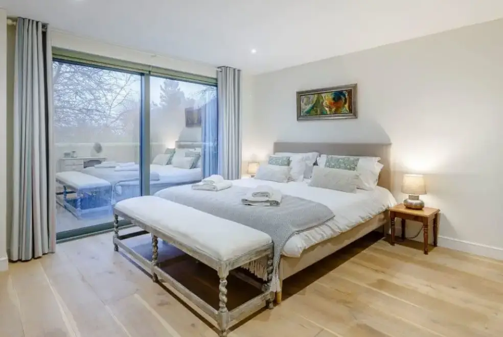 Bedroom at Teal Cottage at Oxford Country Cottages