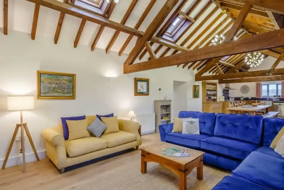Lounge area at Teal Cottage at Oxford Country Cottages