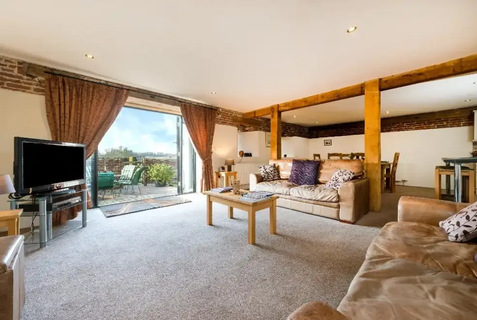 Open plan living area at Teal