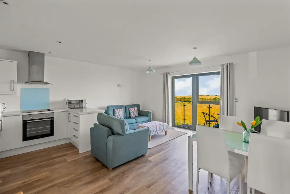 Open plan living area at Ten Ocean Reach