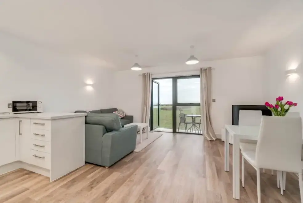 Open plan living area at Ten Ocean Reach