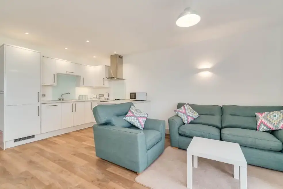 Open plan living area at Ten Ocean Reach