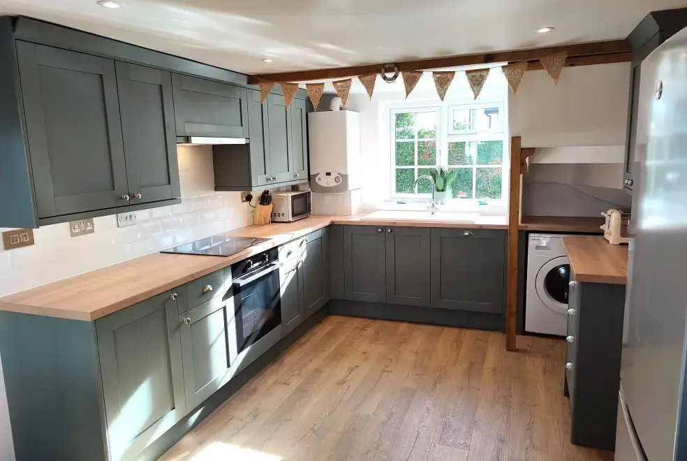 Kitchen/diner at Thatchings Thatched Country Cottage