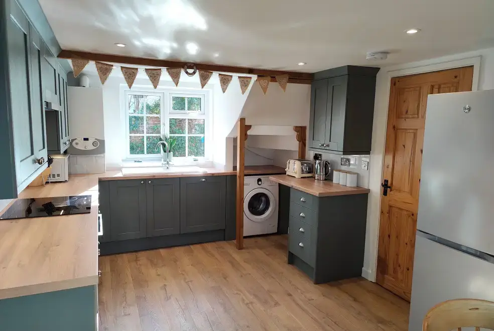 Kitchen/diner at Thatchings Thatched Country Cottage
