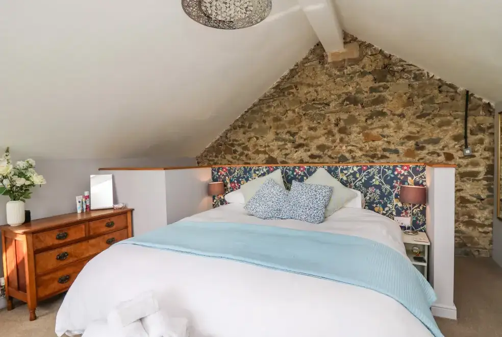 Bedroom at The Barn at Glanoer