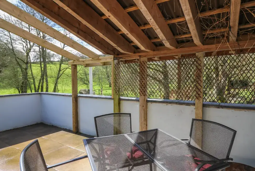 Decked area at The Barn at Glanoer