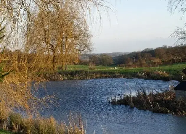 Lake view at The Barn at Lower Bassibones Farm