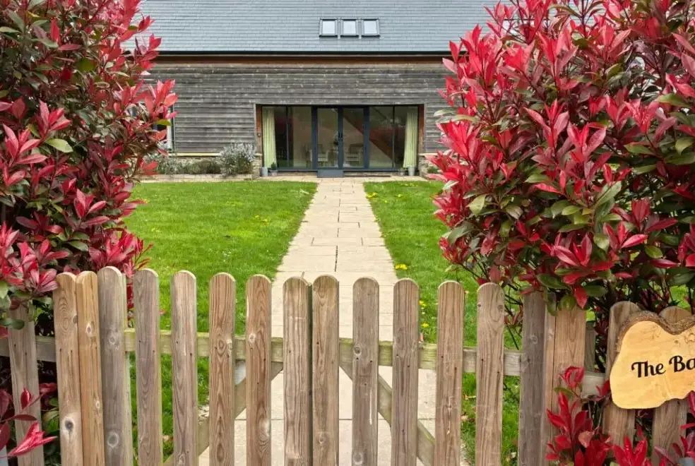 Enclosed garden at The Barn