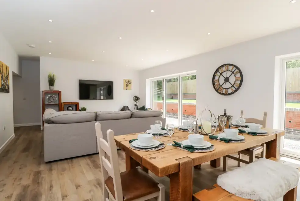 Open plan living area at The Barn