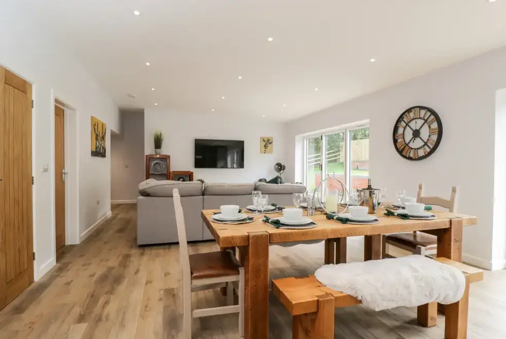 Open plan living area at The Barn