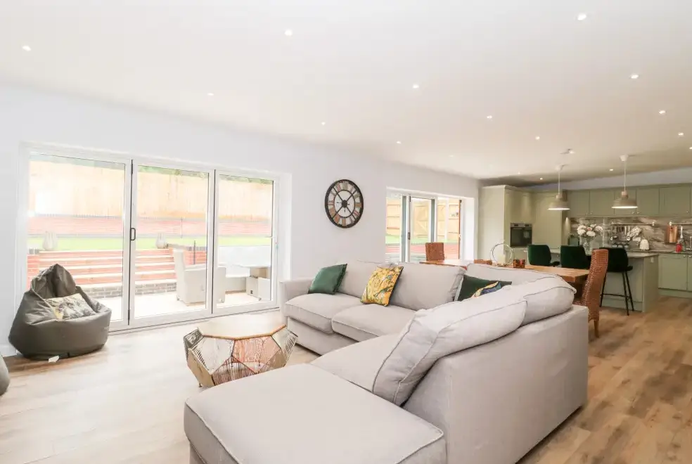 Open plan living area at The Barn