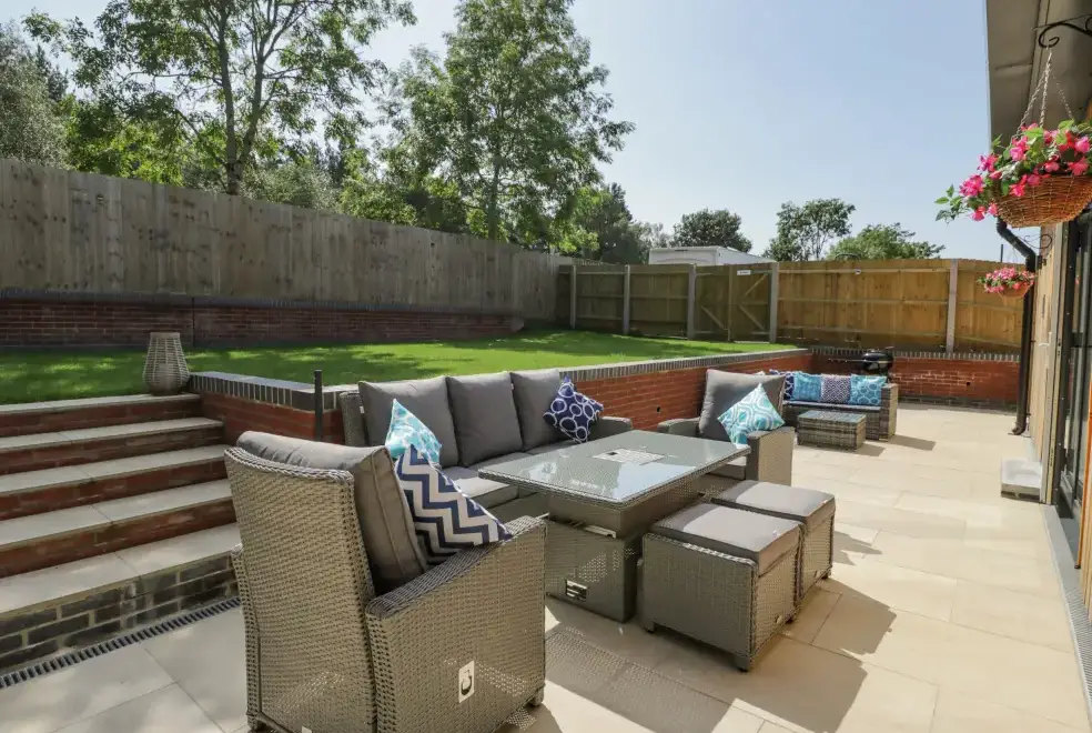 Patio area at The Barn