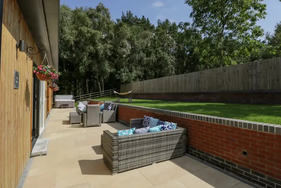 Patio area at The Barn