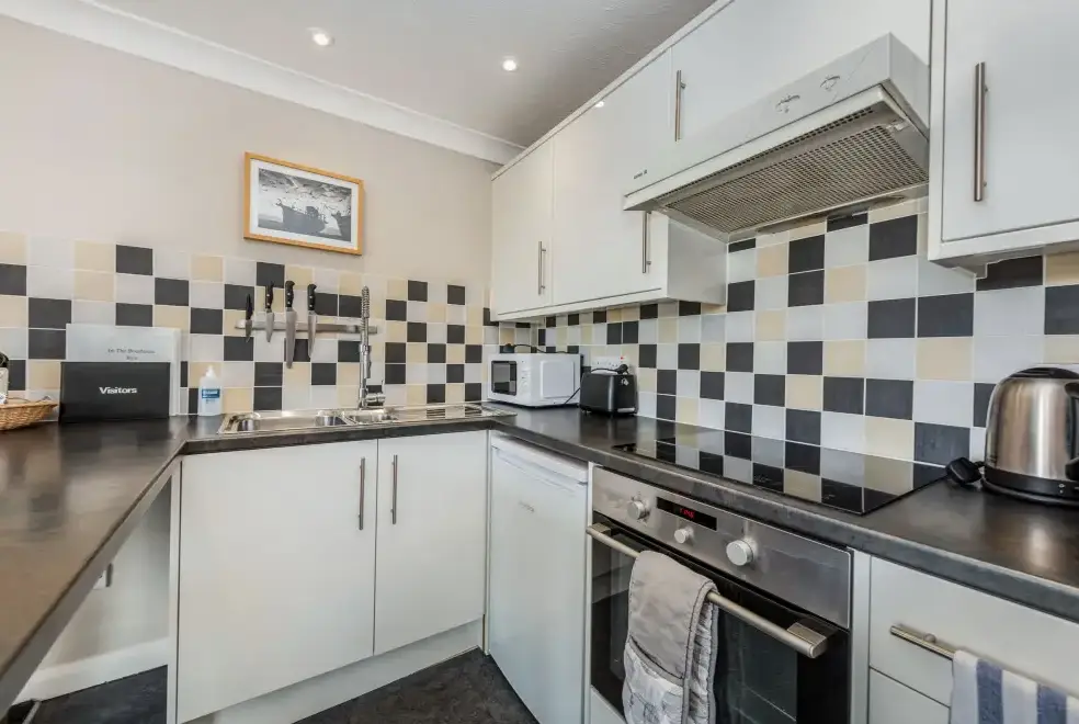 Kitchen/diner at The Boathouse Romantic Apartment