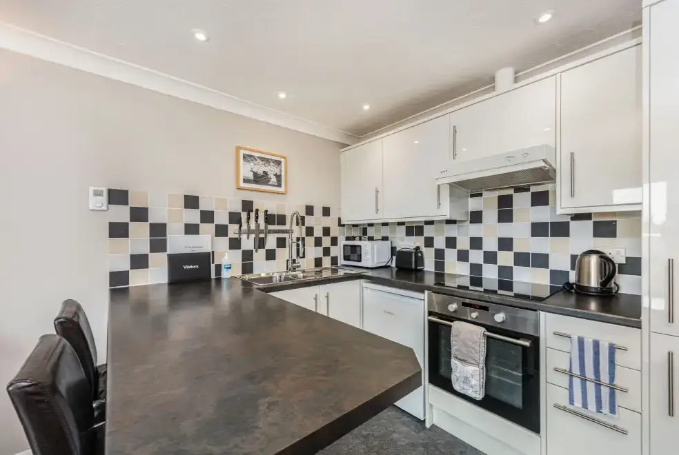 Kitchen/diner at The Boathouse Romantic Apartment