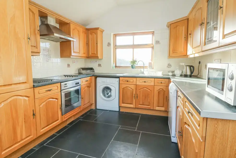 Kitchen/diner at The Byre Coastal Cottage, South West England 