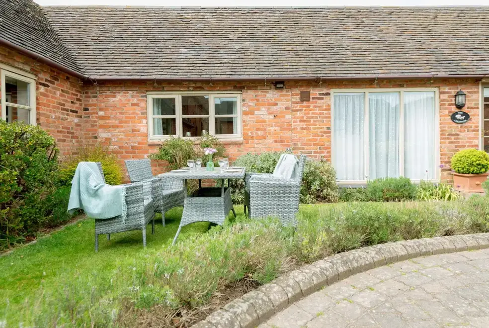 Garden furniture at The Byre
