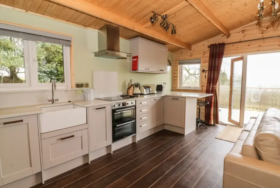Kitchen/diner at The Cabin near Pontardawe