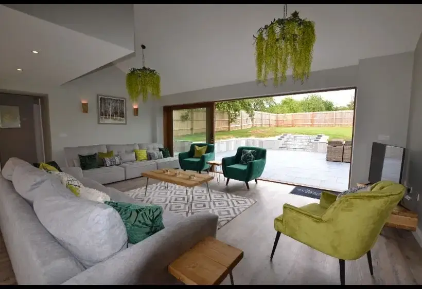 Open plan living area at The Cider Barn