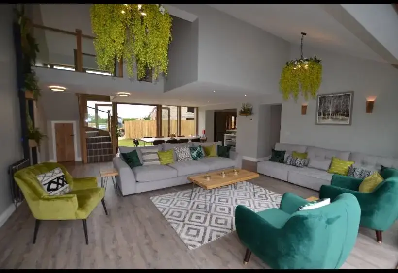 Open plan living area at The Cider Barn