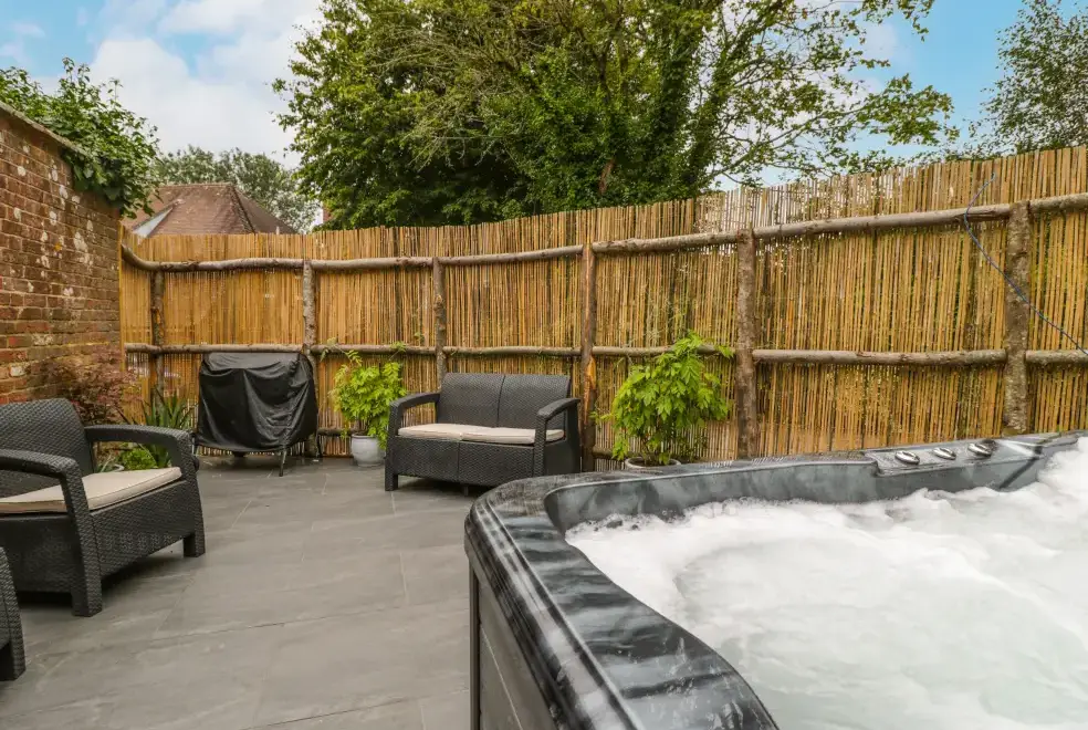 Private Hot Tub at The Coach House Romantic Retreat