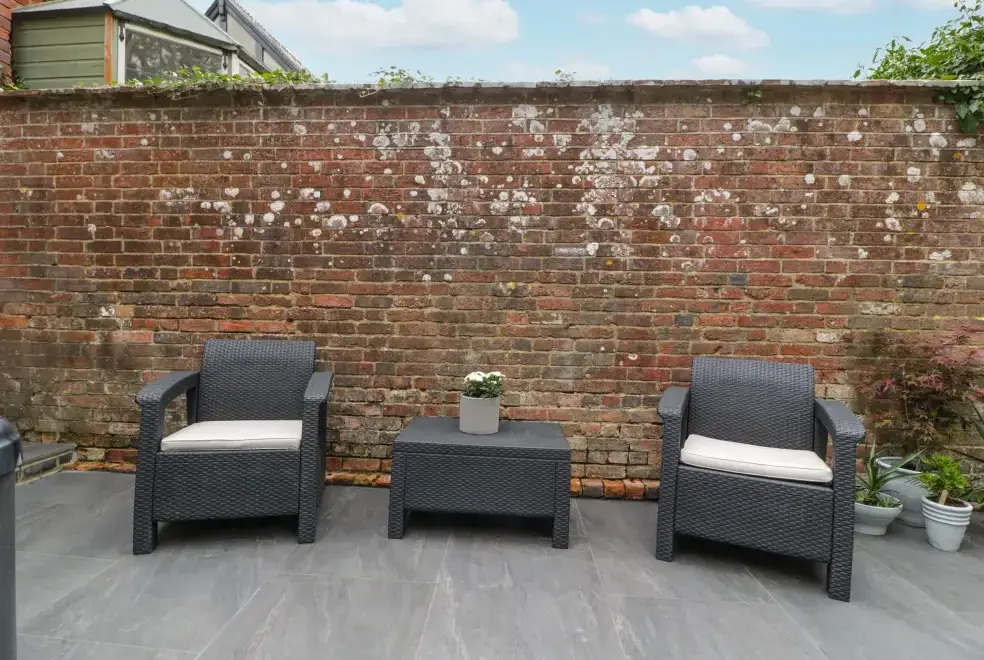 Patio area at The Coach House Romantic Retreat